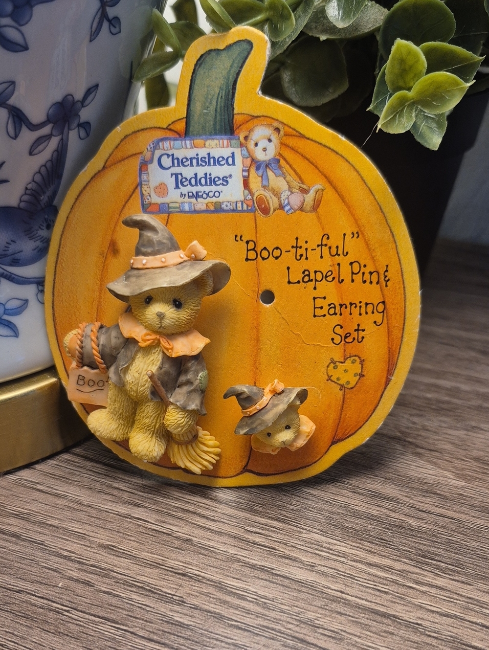 Cherished Teddies by Enesco "Boo-ti-ful" Lapel Pin With Only One Earring